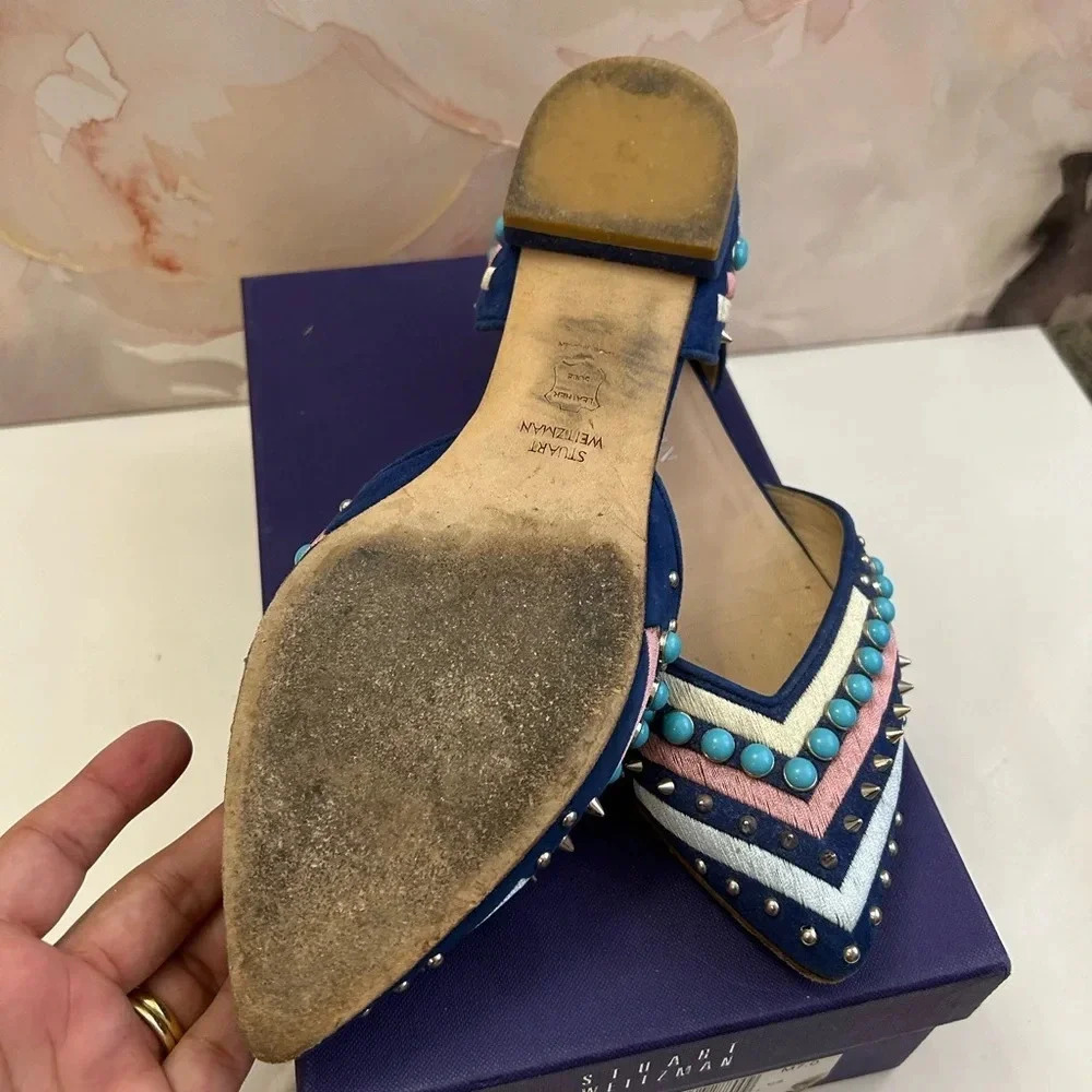 ! Stuart Weitzman Sugar Dots Flats Size 7 - image 3